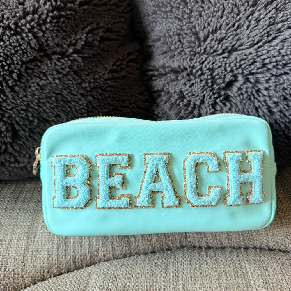 Stoney clover lane small beach pouch patches stuck on by SCL - cotton candy